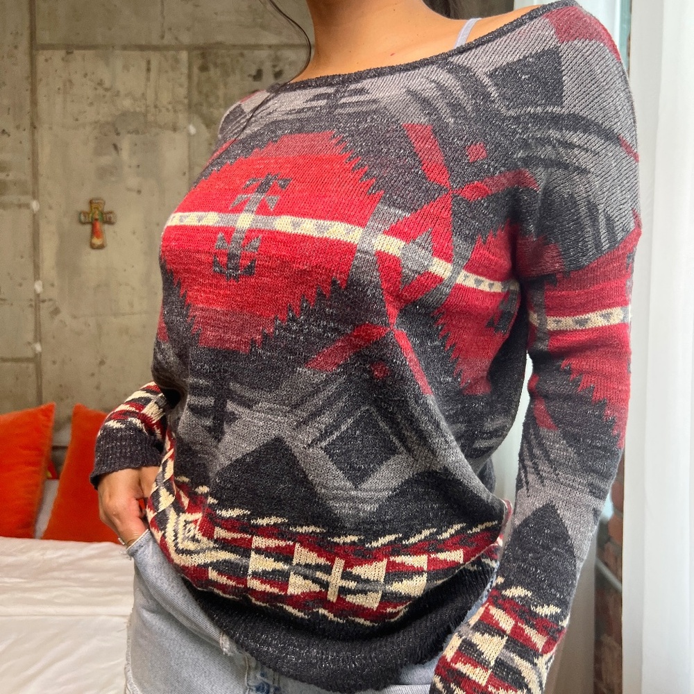 ralph lauren denim&supply aztec tribal sweater